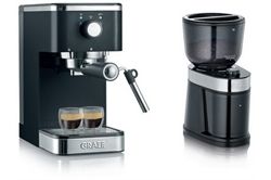 Graef ES 402 Salita + CM 202 Kaffeemühle (schwarz) Siebträgermaschine