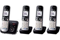 Panasonic KX-TG6824GB (schwarz) Schnurlostelefon mit Anrufbeantworter