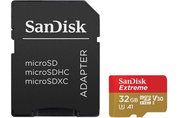 SanDisk microSDHC Extreme 32GB + Adapter