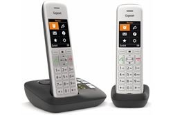 Gigaset CE575A Duo (silber/schwarz) Schnurlostelefon mit Anrufbeantworter