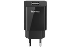 Hama USB-Ladegerät, 2-fach, 5V/10,5W (schwarz) Ladegerät