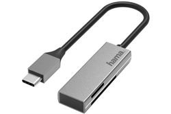 Hama USB-Kartenleser USB-C, USB 3.0, SD/microSD (silber) Kartenleser