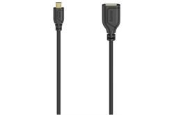 Hama Flexi & Slim USB OTG 2.0 (0,15m) (schwarz) USB-Kabel