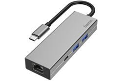 Hama USB-C-Multiport 4 Ports (grau) USB Adapter