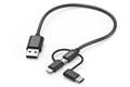 Hama 3in1-Micro-USB-Kabel (0,2m)