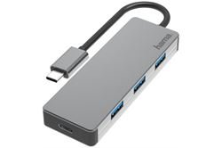 Hama USB-C-Hub 4 Ports, USB 3.2 Gen2 (grau) USB-Hub