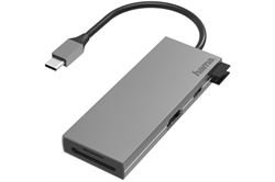 Hama USB-C-Multiport-Adapter 6 Ports (grau) USB Adapter