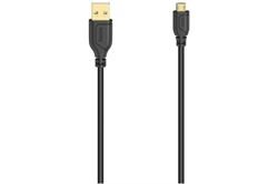 Hama Flexi & Slim microUSB Kabel (0.75m) (schwarz) Micro-USB-Kabel