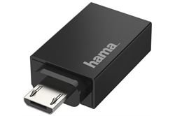 Hama Micro-USB-OTG auf USB-A-Adapter (schwarz) USB Adapter