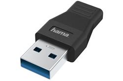 Hama Adapter (USB Typ-A - USB Typ-C) (schwarz) Adapter