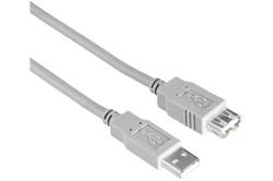 Hama USB-2.0 Verlängerungskabel (3m) (grau) Verbindungskabel